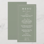 Salie Groene Trouw Menu (Voorkant / Achterkant)