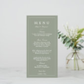 Salie Groene Trouw Menu (Staand voorkant)
