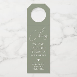 Salie Groene Trouw   Minimalistische Elegante Chee Flessenhanger