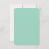 Salie Groene Trouw Uitnodiging Set, Minimalistisch (Achterkant)