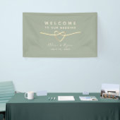 Salie Groene Trouwbegroeting Spandoek (Beurs)