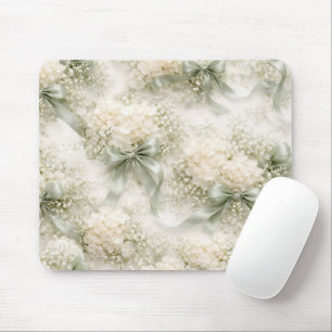 Salie Groene Trouwbogen en Hydrangea Bloemen Muismat