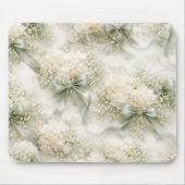 Salie Groene Trouwbogen en Hydrangea Bloemen Muismat (Voorkant)
