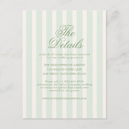 Salie groene tuin chinoiserie trouwdetails informatiekaartje