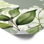 Salie groene typografie trouw welkom bord poster (Hoek)