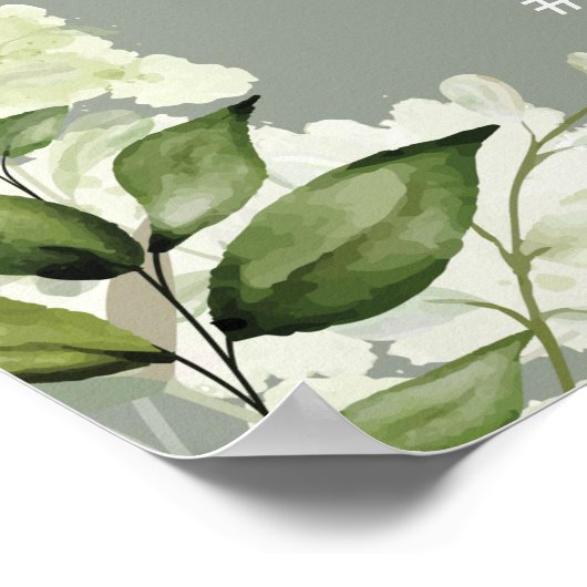 Salie groene typografie trouw welkom bord poster (Hoek)