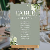 Salie Groene Typografie Zitplaats Plan Tafel Numme