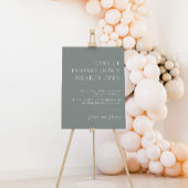 Salie Groene 'Unplugged' Trouwceremonie Bord Poster