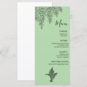 Salie Groene Varensblad Huwelijk Menu (Voorkant / Achterkant)