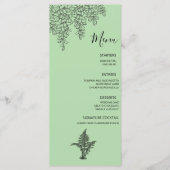 Salie Groene Varensblad Huwelijk Menu (Voorkant)