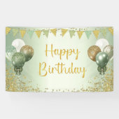 Salie groene verjaardagsdecoraties voor vrouwen  spandoek (Horizontaal)