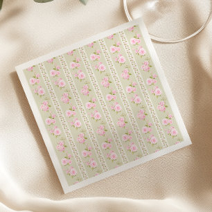 Salie Groene Vintage Bloemen Servet