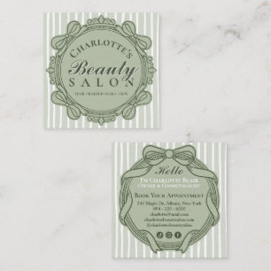 Salie Groene Vintage Boog Frame Vierkant Salon Vierkante Visitekaartje