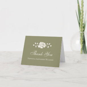 Salie Groene Vintage Botanisch Bedankkaart