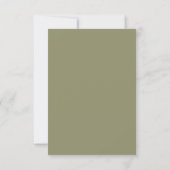 Salie Groene Vintage Botanische QR Code RSVP Kaartje (Achterkant)