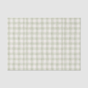 Salie Groene Vintage Stof Strepen Geruit Doos Tissuepapier