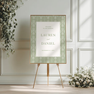 Salie Groene Vintage Tuin Trouw Welkom Poster