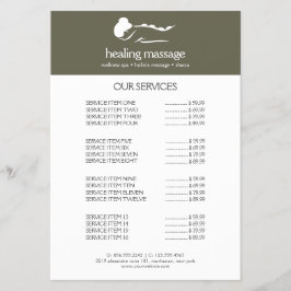 SALIE GROENE VROUW STEEN MASSAGE Wellness Dag Spa Flyer