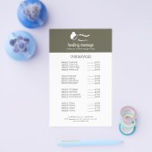 SALIE GROENE VROUW STEEN MASSAGE Wellness Dag Spa Flyer (Enkel)