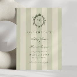 Salie Groene Wapen Huwelijksaankondiging Bewaar De Save The Date