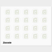 Salie Groene Wapen Wedding Ronde Sticker (Vel)