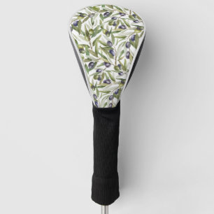Salie Groene Waterverf Franse Landelijke Olijf Golfheadcover