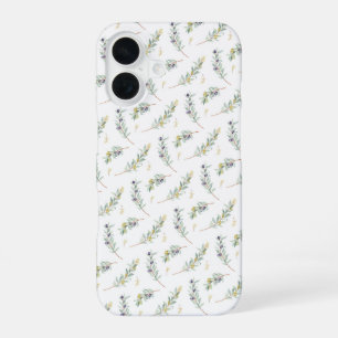 Salie Groene Waterverf Franse Landelijke Olijfpatr iPhone 16 Hoesje