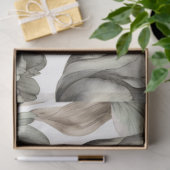 Salie Groene Waterverf pioenroos florale ontkoppel Tissuepapier (Geschenk)