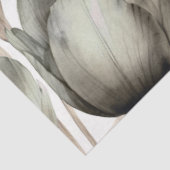 Salie Groene Waterverf pioenroos florale ontkoppel Tissuepapier (Detail)