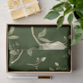 Salie Groene Waterverf pioenroos florale ontkoppel Tissuepapier (Geschenk)