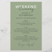 Salie Groene Weekend Verjaardags Itinerarium Uitno (Voorkant)