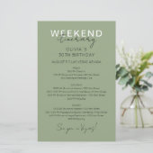 Salie Groene Weekend Verjaardags Itinerarium Uitno (Staand voorkant)