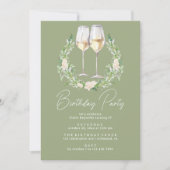 Salie groene wijn | Modern Any Age Volwassen Verja Kaart (Voorkant)