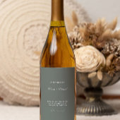 Salie Groene wijnfles label Sjabloon Wijn Etiket