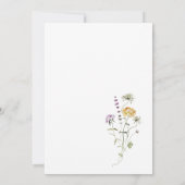 Salie Groene Wildbloem Baby in Bloom Baby shower Kaart (Achterkant)