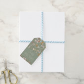 Salie Groene Wilde Bloem Boho Bruidsdouche In Bloe Cadeaulabel (Met Touw)