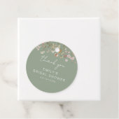 Salie Groene Wilde Bloem Boho Bruidsfeest Bedankt Bedankjes Labels (In situ)
