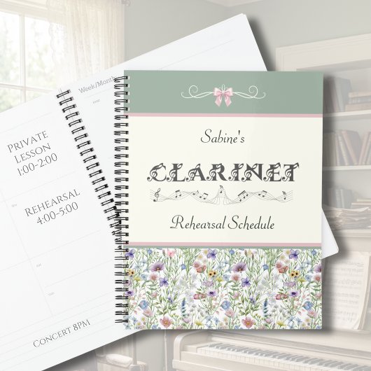 Salie Groene Wilde Bloem Klarinet Oefenschema Plan Planner