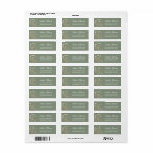 Salie Groene Wilde Bloem Retouradres Etiket (Full Sheet)