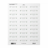 Salie Groene Wilde Bloem Retouradres Etiket (Full Sheet)