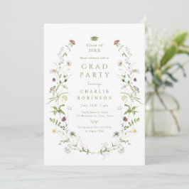 Salie Groene Wilde Bloem Rustieke Boho Afstudeerfe Kaart