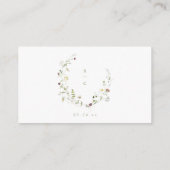 Salie Groene Wilde Bloem Rustieke Boho Bruidslijst Informatiekaartje (Achterkant)