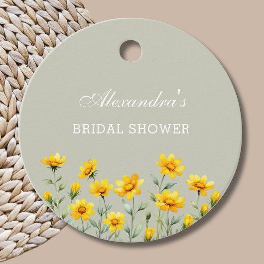 Salie Groene Wilde Bloemen Bruidsfeest Dank Je Bedankjes Labels