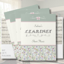 Salie Groene Wilde Bloemen Klarinet Muziek Mappen