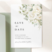 Salie Groene Witte Bloem Foto Bruiloft Save The Date