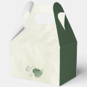 Salie groene witte bloemen bruiloft bedankdoosjes (Achterkant)