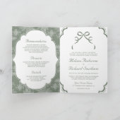 Salie Groene Witte Kant Coquette Strik QR Code Tro (Binnen)