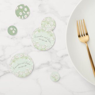 Salie Groene Witte Roos Huwelijk Confetti