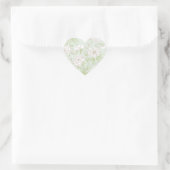 Salie Groene Witte Roos Trouwdag Hart Sticker (Tas)