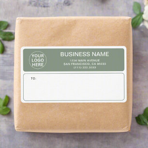 Salie Groene Zakelijk Logo l Bedrijfsverzending Etiket